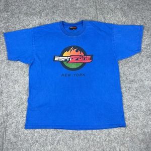 VTG‎ ESPN Shirt Mens Extra Large Blue ESPN ZONE New York Graphic Tee Cotton USA